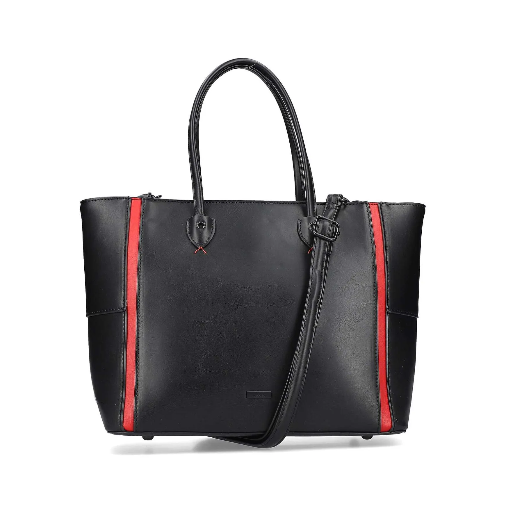 Rieker | Shopper Jet Black-Fire Red