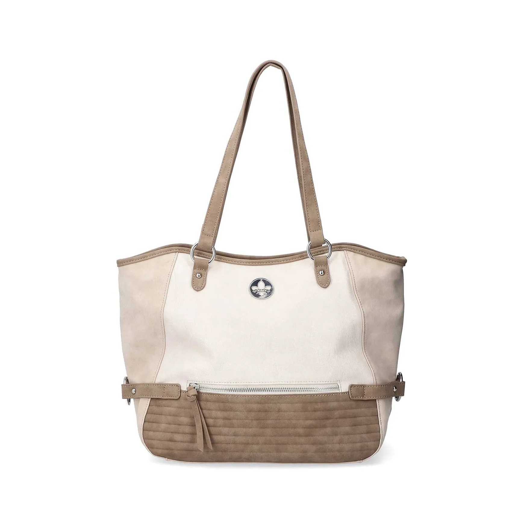 Rieker | Shopper Pearl White-Nut Brown-Rose