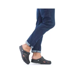 Rieker Men'S Clogs Glossy Black