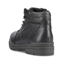 Rieker Men'S Corded Boots, Glossy Black