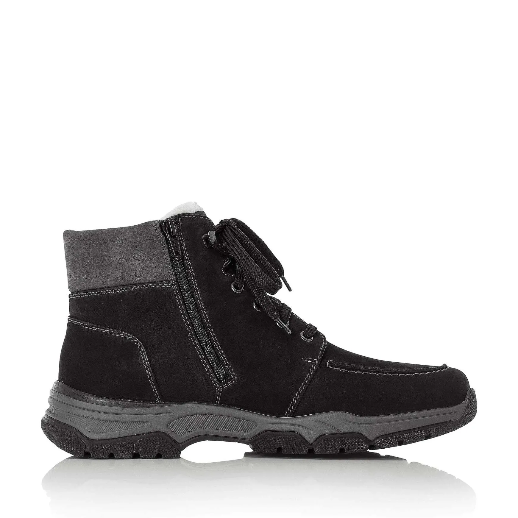 Rieker Men'S Corded Boots Deep Black