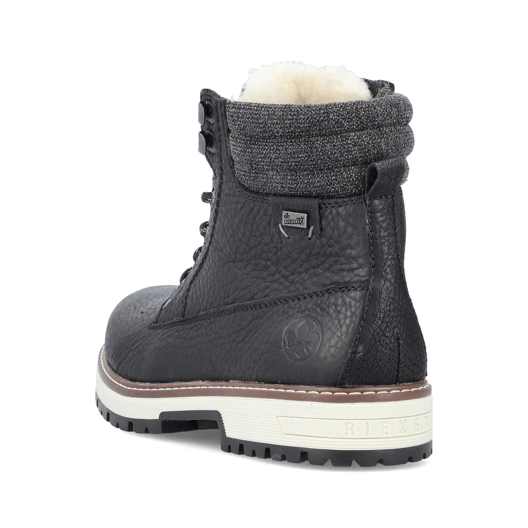Rieker Men'S Corded Boots Deep Black