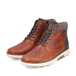 Rieker Men'S Corded Boots Caramel Brown