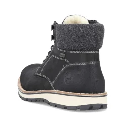 Rieker Men'S Corded Boots Deep Black
