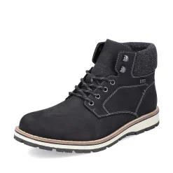 Rieker Men'S Corded Boots Deep Black