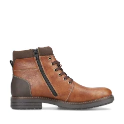 Rieker Men'S Corded Boots Caramel Brown