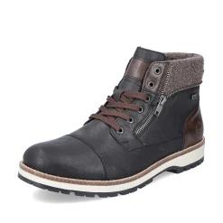 Rieker Men'S Corded Boots Night Black