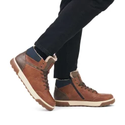 Rieker Men'S Corded Boots Nougat Brown