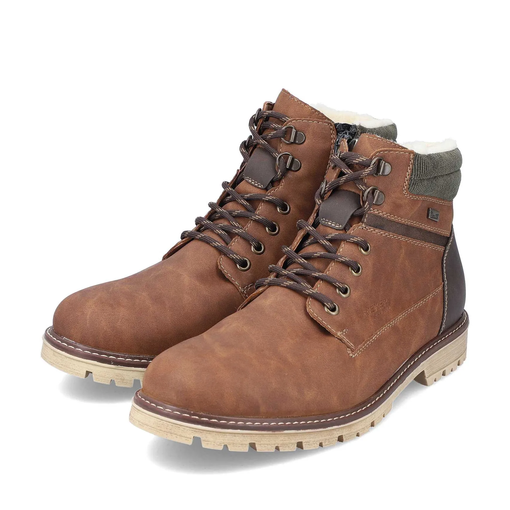 Rieker Men'S Corded Boots Light Brown