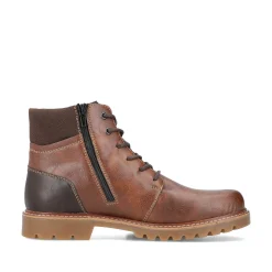 Rieker Men'S Corded Boots Chestnut Brown