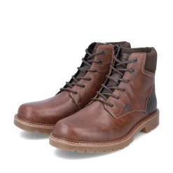 Rieker Men'S Corded Boots Chestnut Brown
