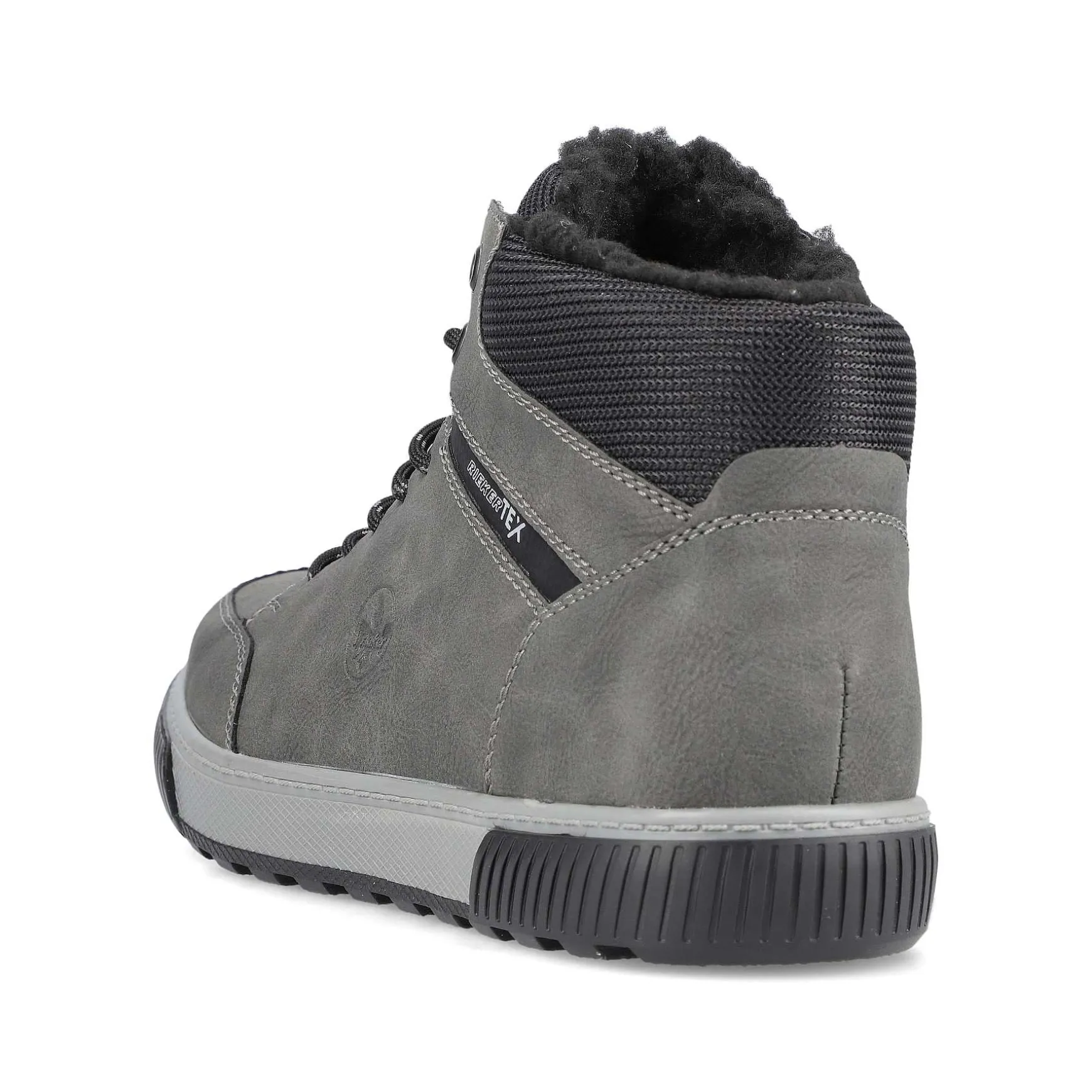 Rieker Men'S Corded Boots Steel Gray