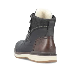 Rieker Men'S Corded Boots Night Black