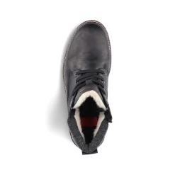 Rieker Men'S Corded Boots Deep Black