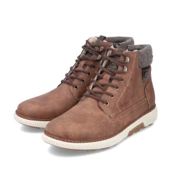 Rieker Men'S Corded Boots Coffee Brown