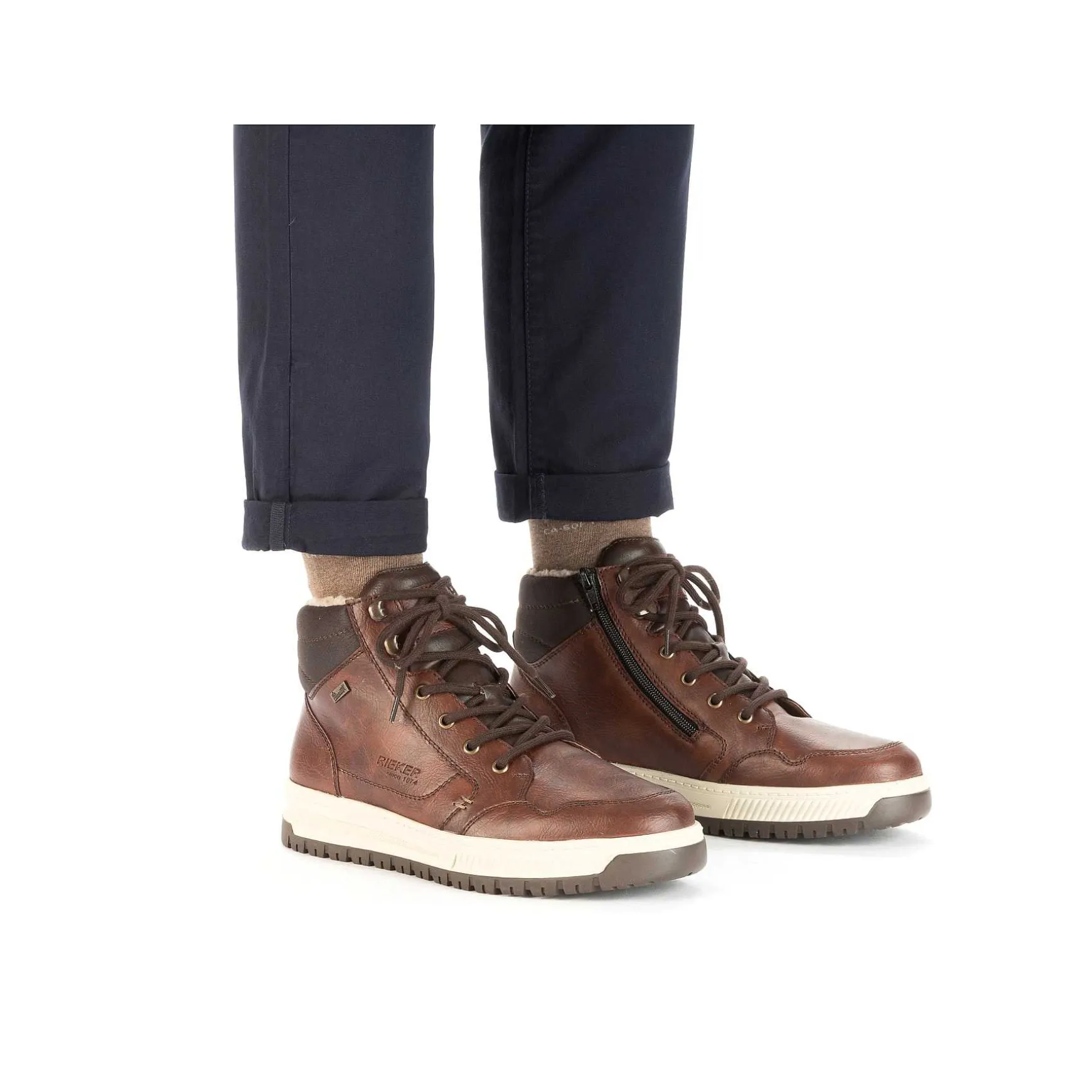 Rieker Men'S Corded Boots, Nut Brown