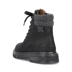Rieker Men'S Corded Boots Deep Black
