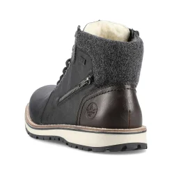 Rieker Men'S Corded Boots Asphalt Black