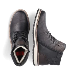 Rieker Men'S Corded Boots Asphalt Black