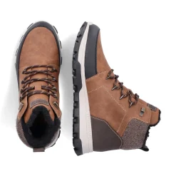 Rieker Men'S Corded Boots Caramel Brown
