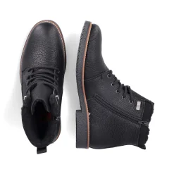 Rieker Men'S Corded Boots Graphite Black