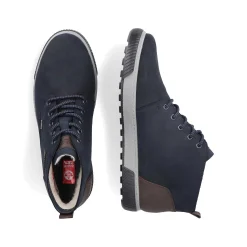 Rieker Men'S Corded Boots Dark Blue-Gray