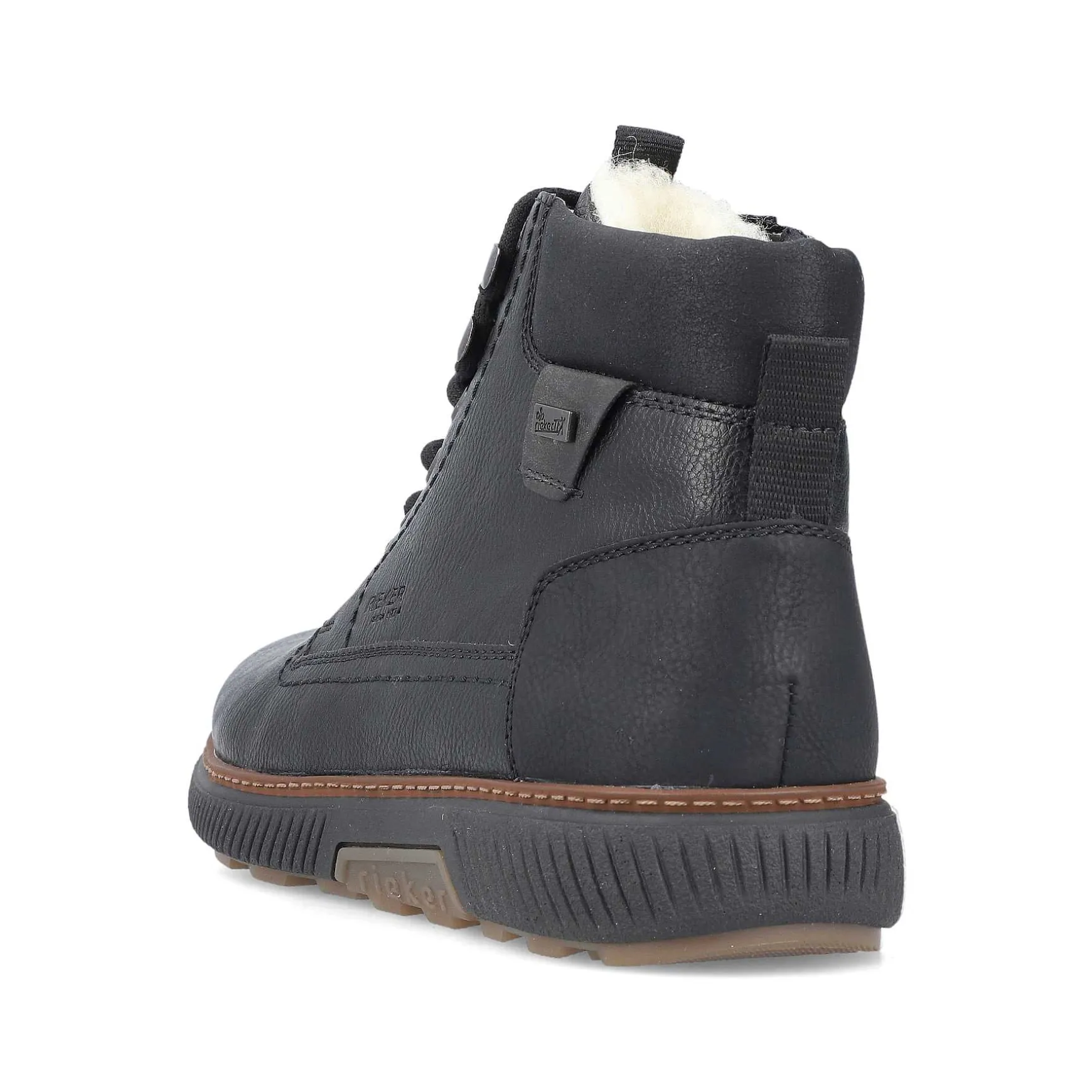 Rieker Men'S Corded Boots Night Black