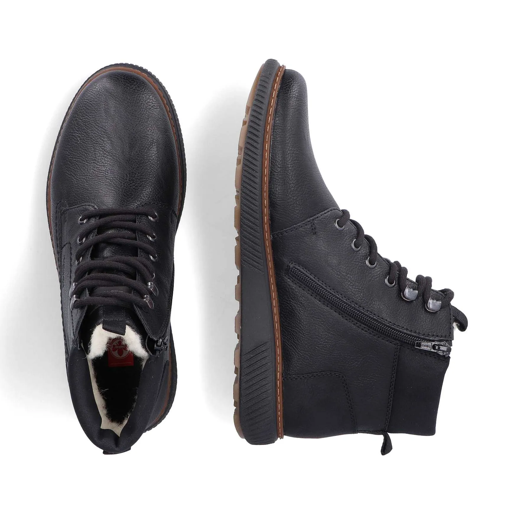 Rieker Men'S Corded Boots Night Black