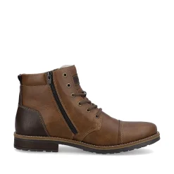 Rieker Men'S Corded Boots Chocolate Brown