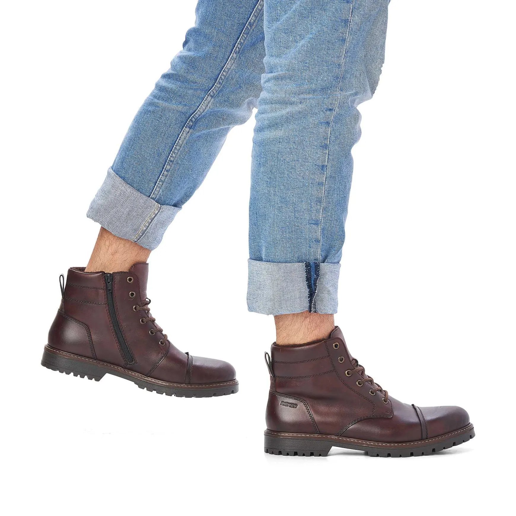 Rieker Men'S Corded Boots, Nut Brown