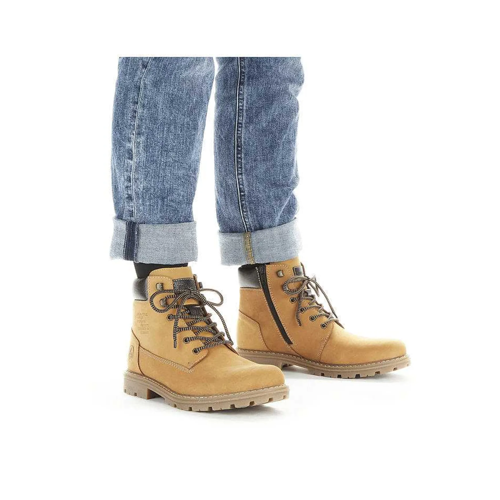 Rieker Men'S Corded Boots Golden Yellow