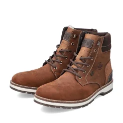 Rieker Men'S Corded Boots Chestnut Brown