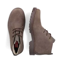 Rieker Men'S Corded Boots Grey-Brown