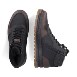 Rieker Men'S Corded Boots Asphalt Black