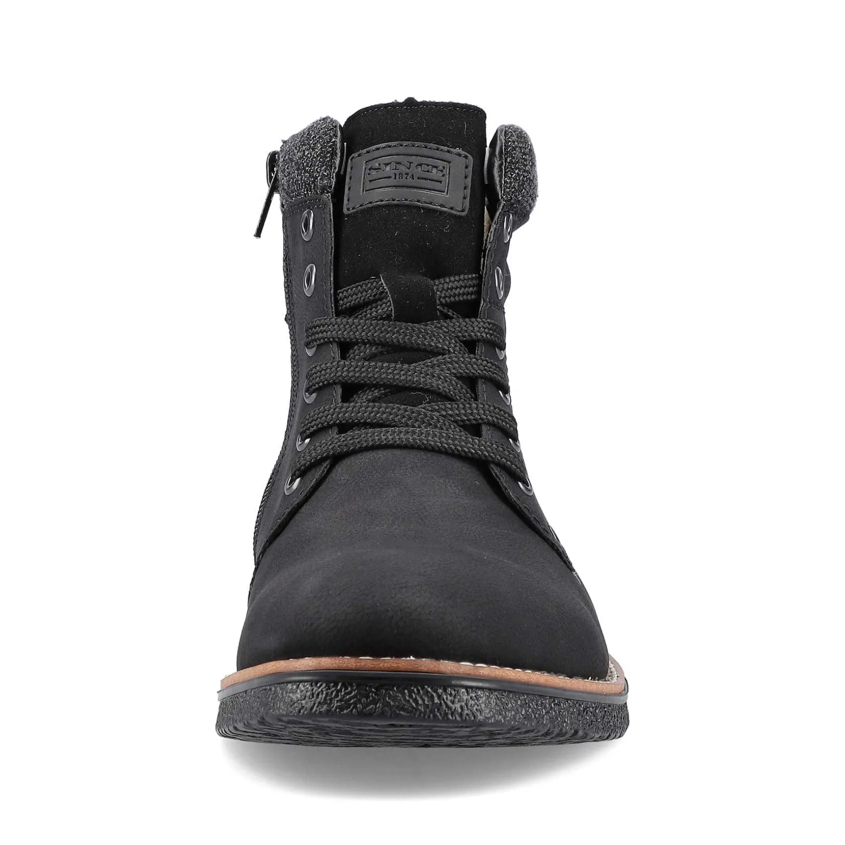 Rieker Men'S Corded Boots Deep Black