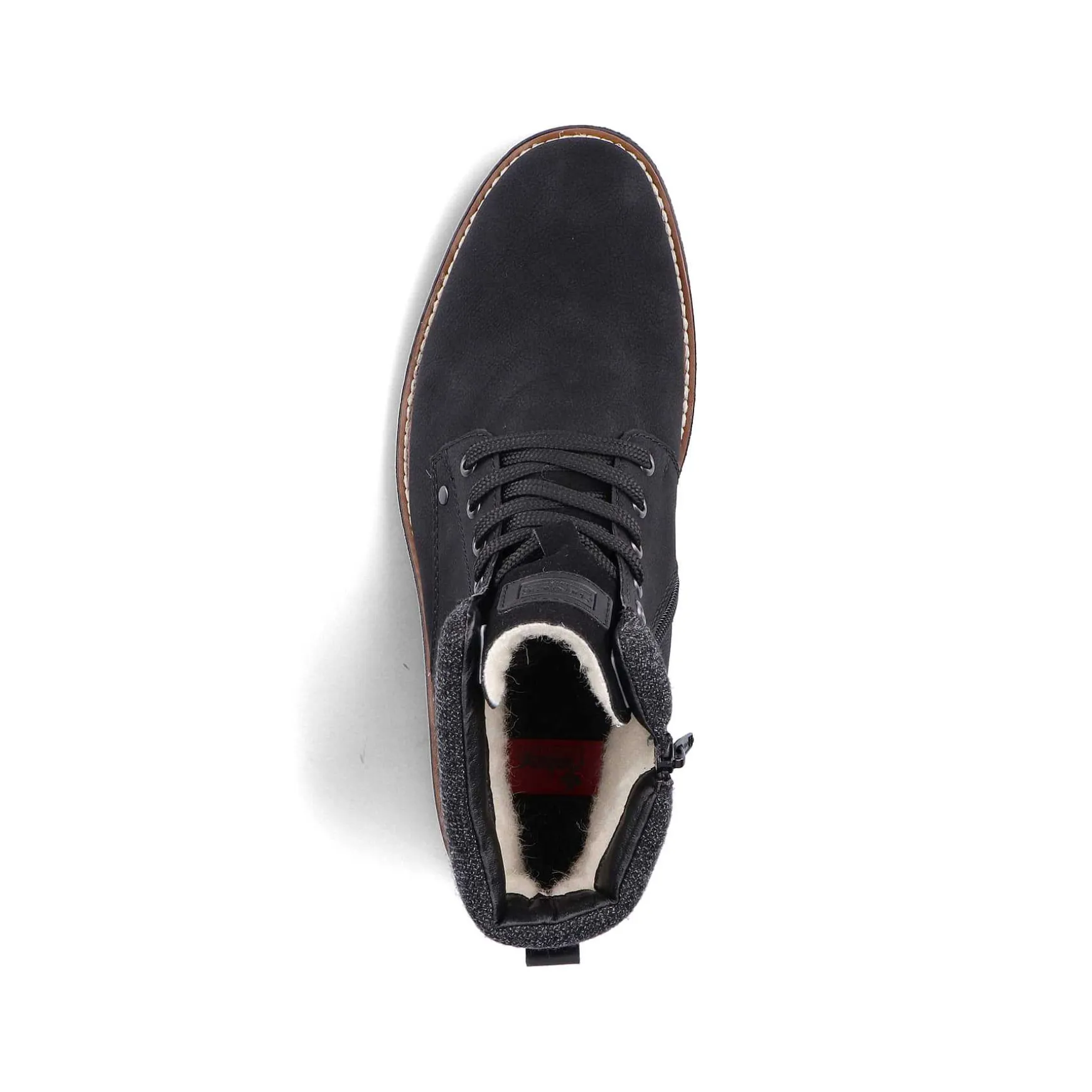 Rieker Men'S Corded Boots Deep Black