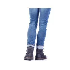 Rieker Men'S Corded Boots Deep Black