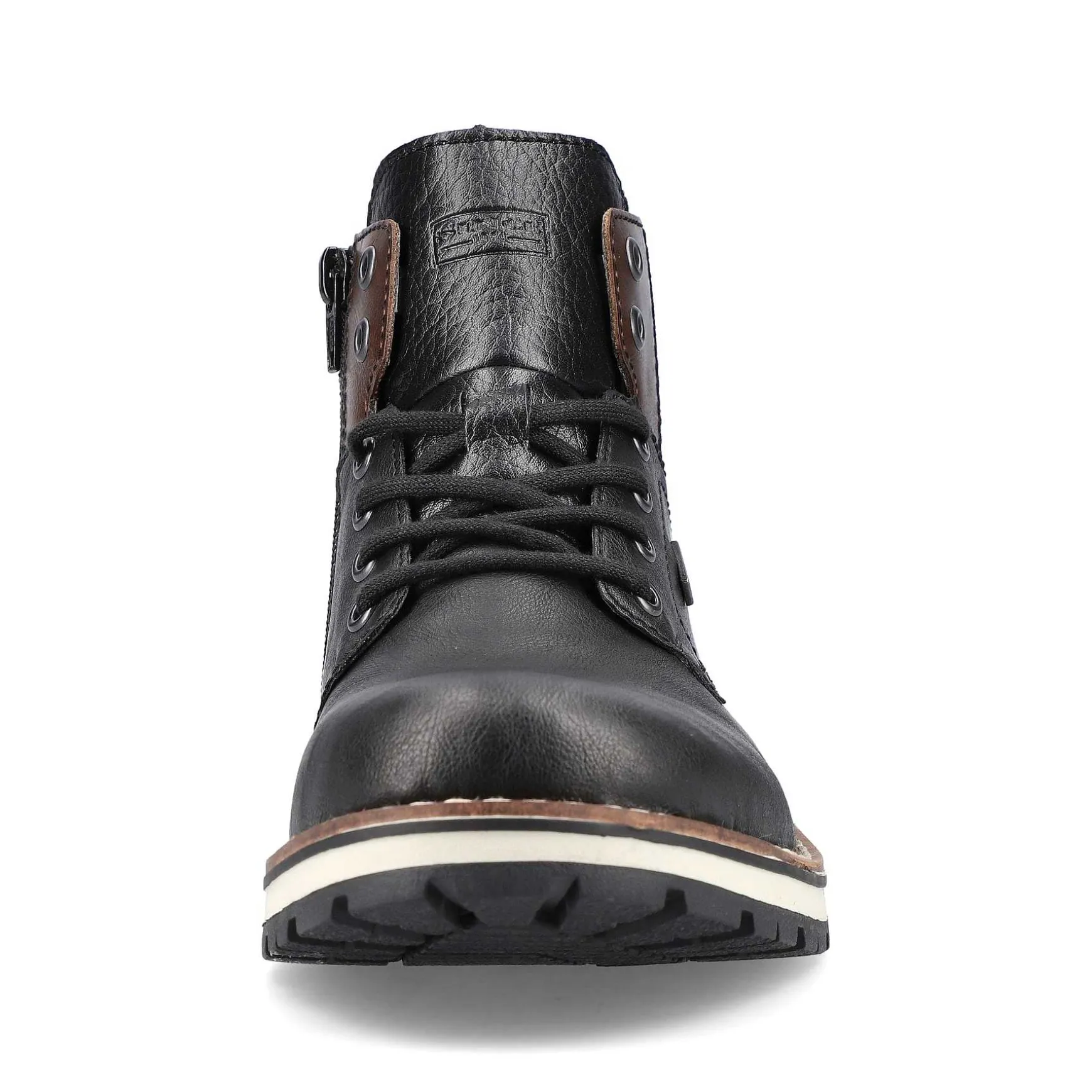 Rieker Men'S Corded Boots Graphite Black