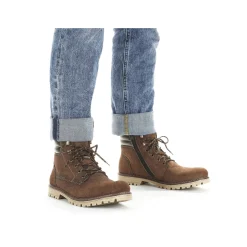 Rieker Men'S Corded Boots Chestnut Brown