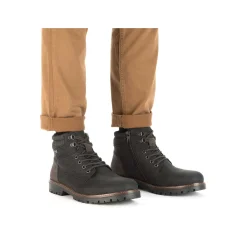 Rieker Men'S Corded Boots Asphalt Black