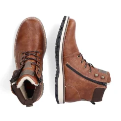 Rieker Men'S Corded Boots Caramel Brown
