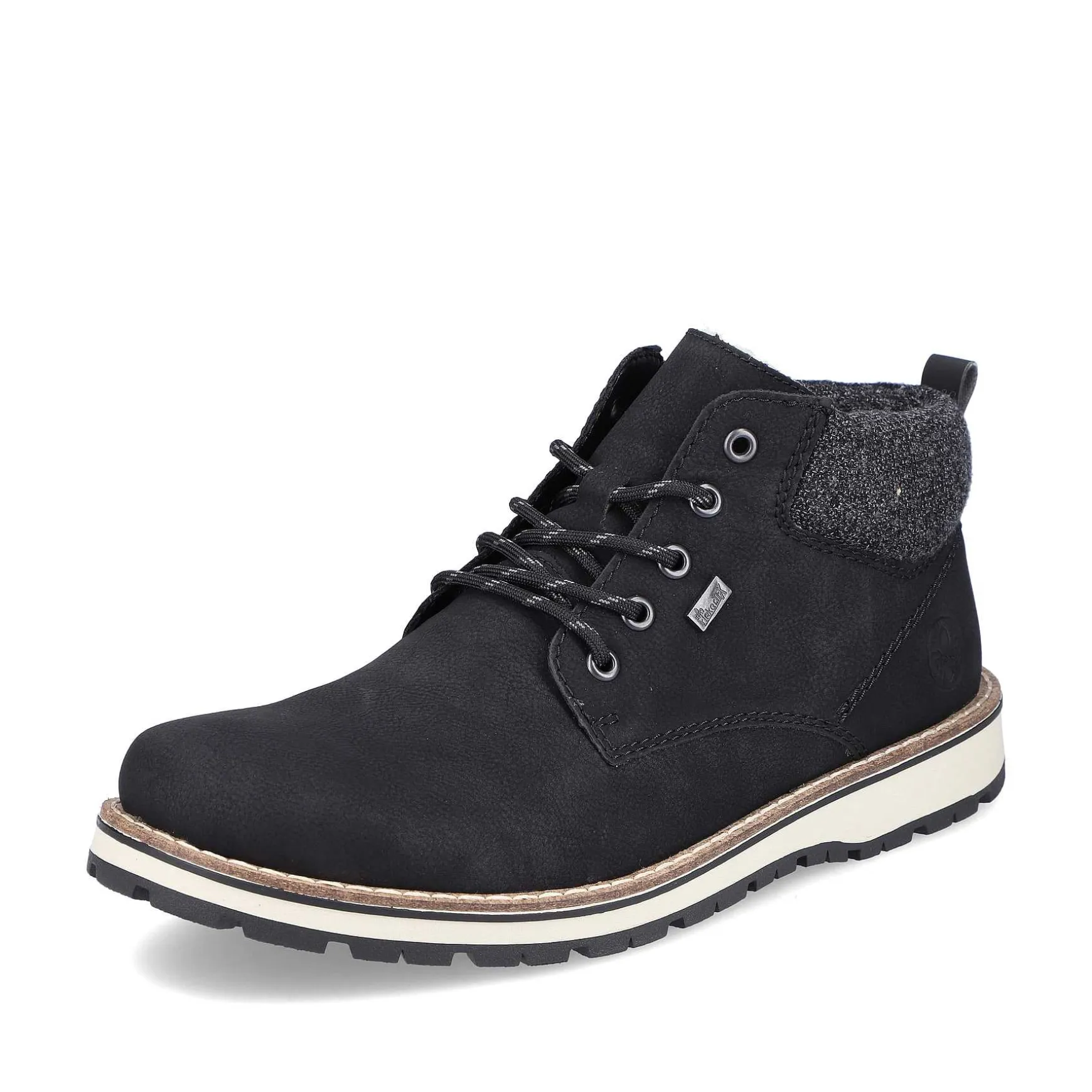 Rieker Men'S Corded Boots Urban Black