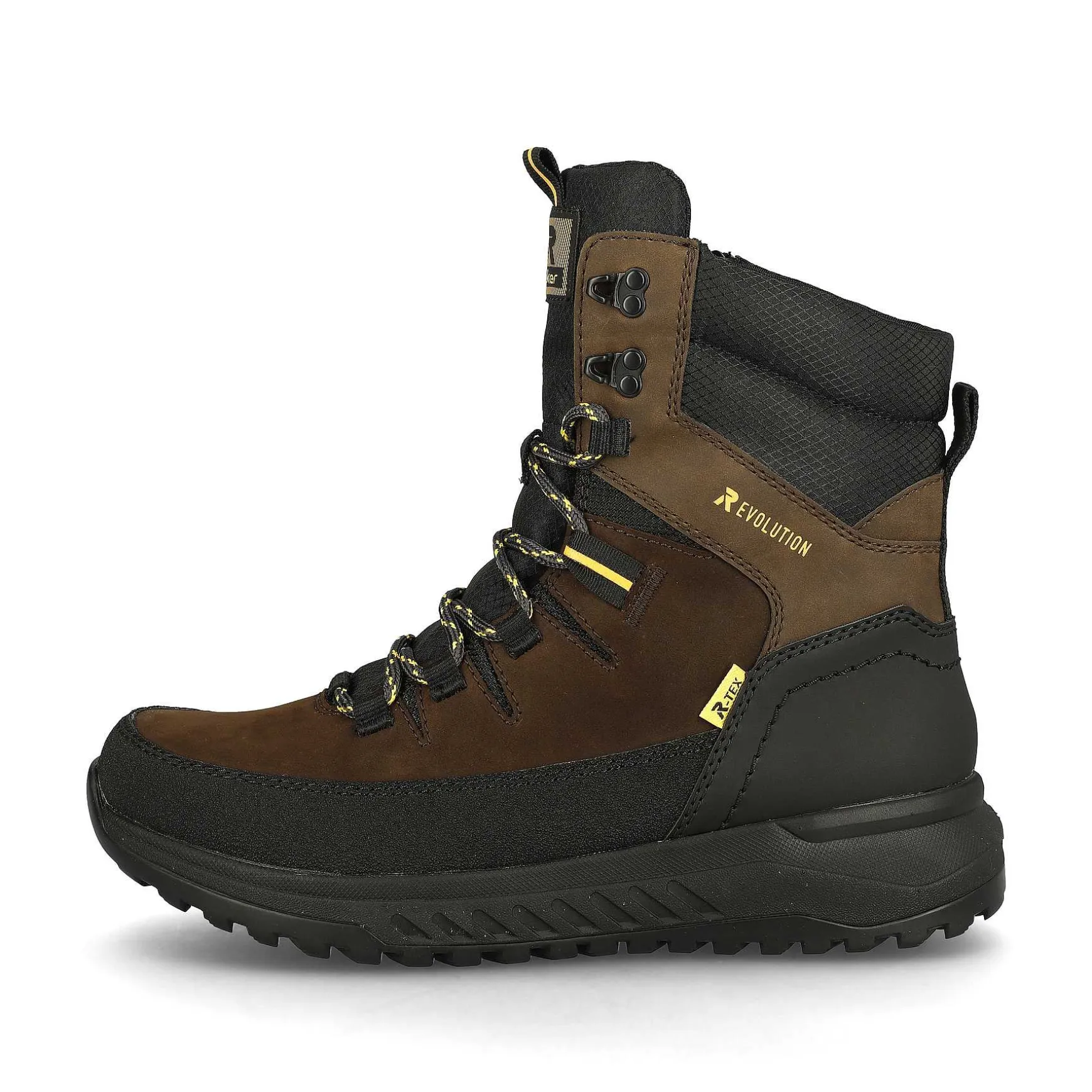 Rieker Men'S Corded Boots Nut-Brown Deep-Black