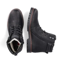 Rieker Men'S Corded Boots Deep Black