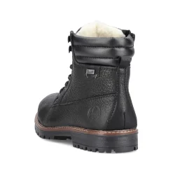Rieker Men'S Corded Boots Deep Black