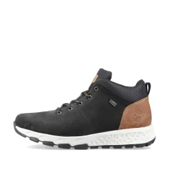 Rieker Men'S High Sneaker Black-Brown