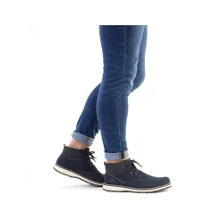 Rieker Men'S Laced Boots Pacific Blue