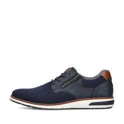 Rieker Men'S Laced Shoes Azure Blue