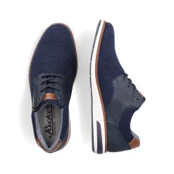Rieker Men'S Laced Shoes Azure Blue