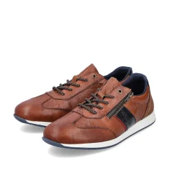 Rieker Men'S Lace-Up Shoes Caramel Brown